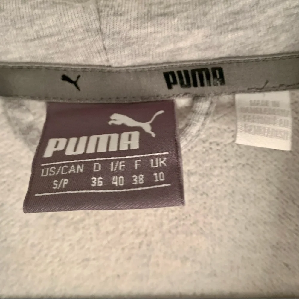 PUMA Essentials Logo Full-Zip Women's Hoodie Gray & Black Size S - Picture 8 of 8